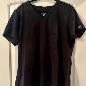 XL Med Couture Black Scrub Top & Joggers Pants